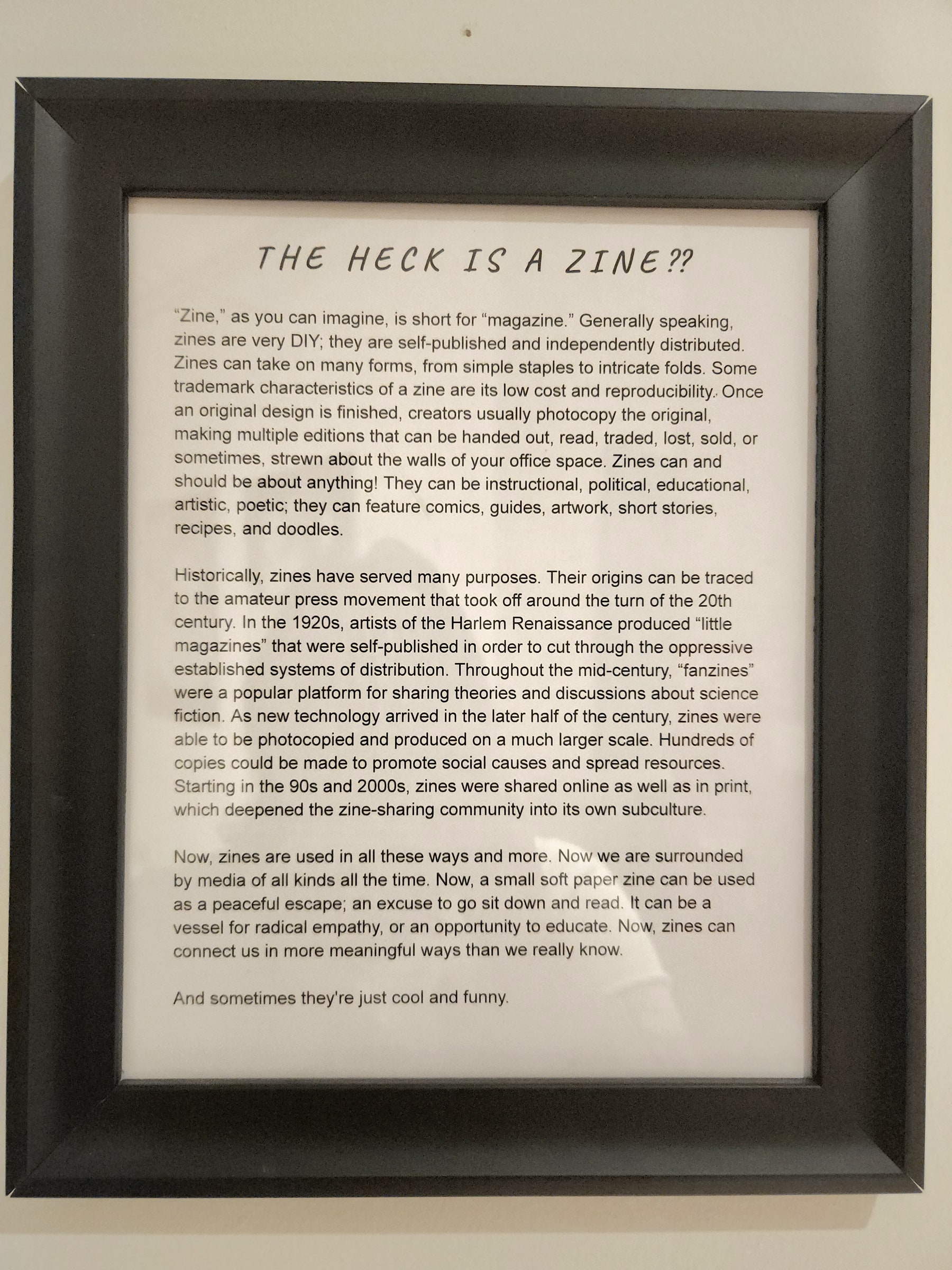 Lines and Zines artwork
